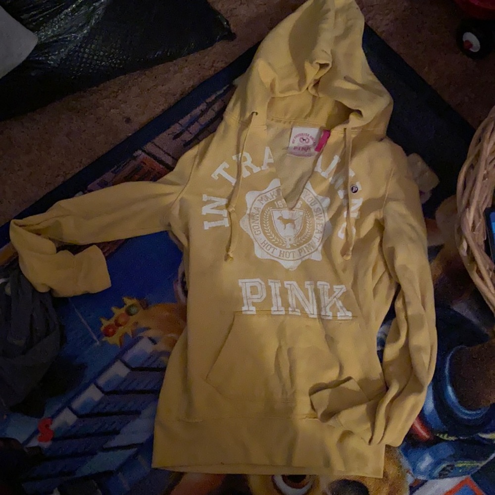 Yellow VS Pink Hooded sweatshirt